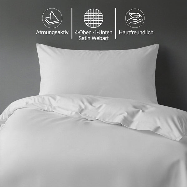 Perkal Bettbezug-Set aus 100% Baumwolle