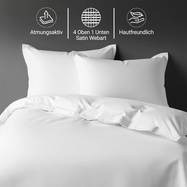Premium Bettbezug-Set mit 400 Fadenzahl aus 100% Baumwolle