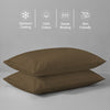 Premium 400 Thread Count 100% Cotton Pillow Envelope Cases (2 PC)