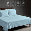 Luxury 800 Thread Count 100% Cotton Bed Sheet - Superking - Baby Blue