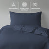 Luxus Bettbezug-Set mit 800 Fadenzahl aus 100% Baumwolle - DE - 135x200 + 1 x 40x80 - Dark Blue