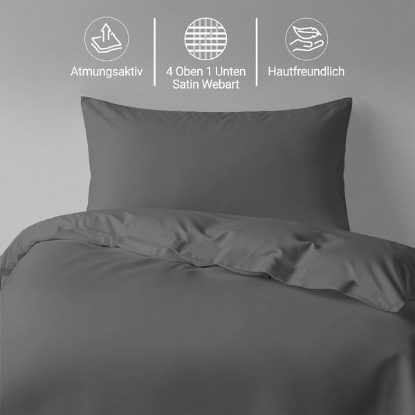 Premium Bettbezug-Set mit 400 Fadenzahl aus 100% Baumwolle
