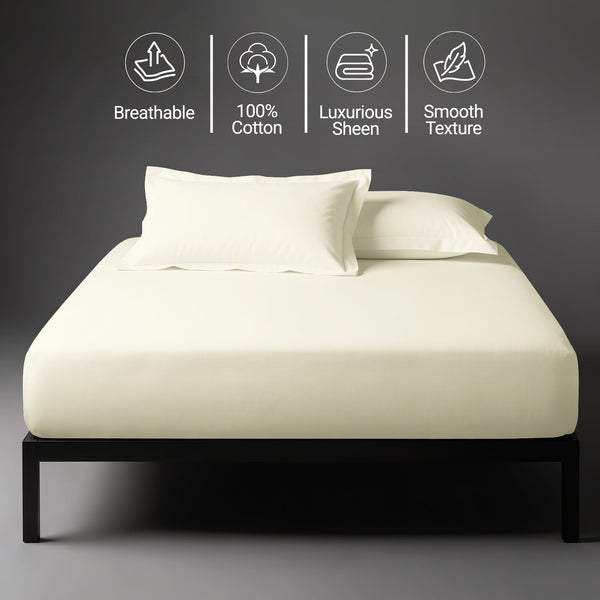 Premium 400 Thread Count 100% Cotton Fitted Sheet